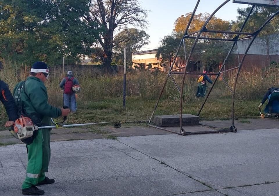 Estuvimos trabajando en el mantenimiento y limpieza de las EEP Nº 784 “Brig.Gral. Cornelio Saavedra”, la N° 62 “Caalte Valentín Feilberg”, la N° 13 “Ministro Benjamín Victorica” y la N° 675 “Dr. Juan José Castelli”. Las intervenciones se realizaron con el equipo Hábitat y los directores escolares.&nbsp;
