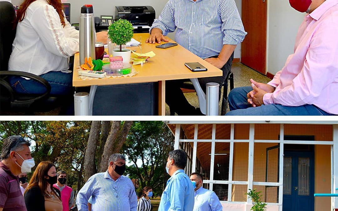Mientras realizamos los trabajos, tuvimos la visita del intendente de esa localidad José García con quien se va coordinar las actividades que se van a desarrollar en obras finalizadas.» El objetivo es poner en condiciones los edificios para comenzar el año que viene», finalizó