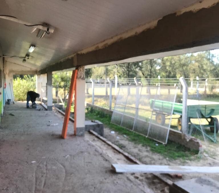 Avanzamos en un 42 por ciento en la edifciación del Jardín de Infantes 218 de Santa Sylvina, obra financiada a través de Fonplata.