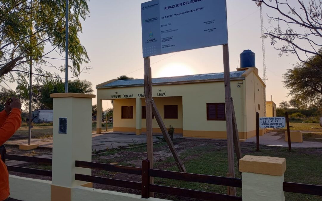 Finalizamos las obras de reparaciones en varios sectores de la EEP Nº 471 «Amanda Argentina» de Colonia Elisa.