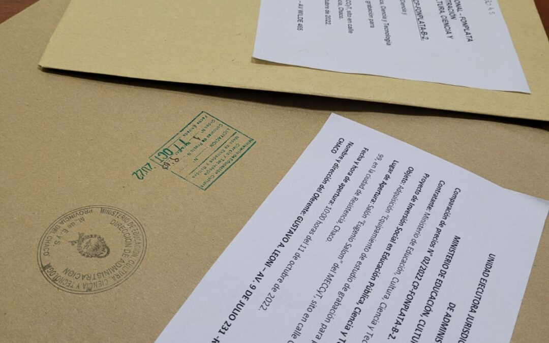 Apertura de oferta de la Comparación de Precios de Bienes 02/2022 -FONPLATA-“Equipamiento de estudio de grabación para producciónaudiovisual”.