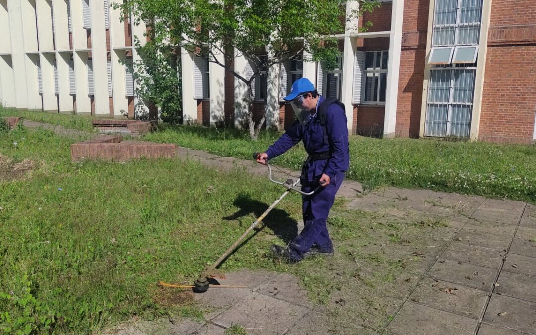 Unidad de servicios junto a Sameep y Grupo hábitat realizan trabajos de mantenimiento.