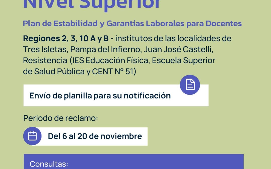 PLAN DE ESTABILIDAD LABORAL DOCENTE: NUEVAS REGIONALES RECIBEN PLANILLA DE LA JUNTA DE NIVEL SUPERIOR