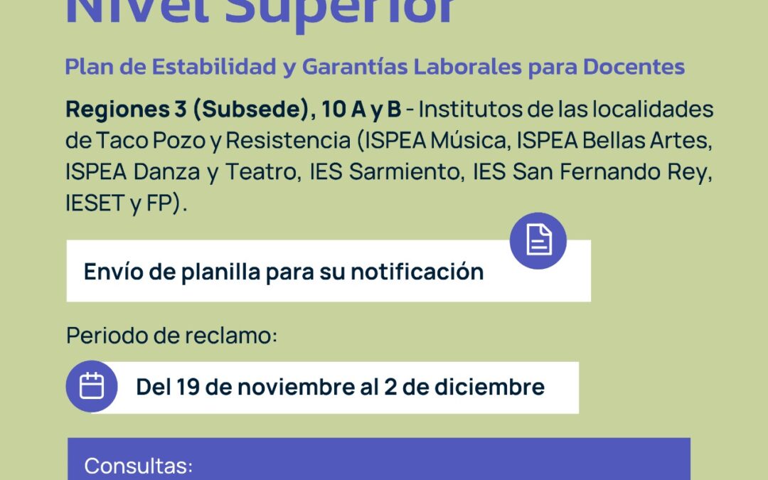 PLAN DE ESTABILIDAD LABORAL DOCENTE: NUEVAS REGIONALES RECIBEN PLANILLA DE LA JUNTA DE NIVEL SUPERIOR