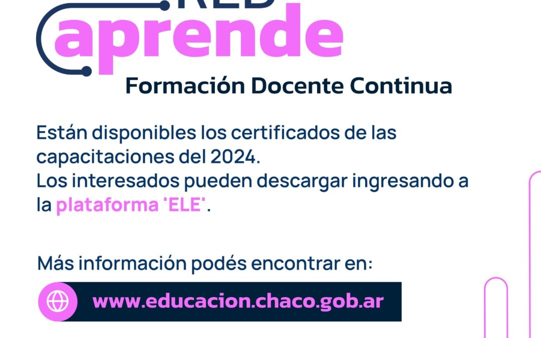 Certificados de Capacitación de 2024, ya disponibles
