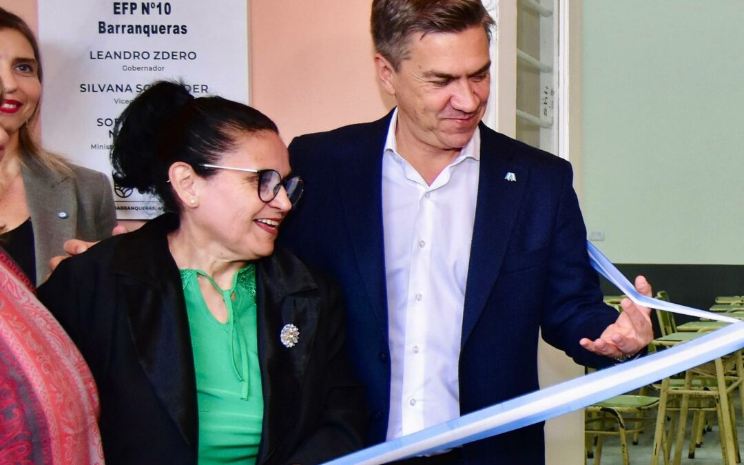 BARRANQUERAS: EL GOBERNADOR ZDERO HABILITÓ LAS REFACCIONES DE LA ESCUELA DE FORMACIÓN PROFESIONAL Nº 10, RATIFICANDO LA IMPORTANCIA DE VINCULAR LA EDUCACIÓN CON EL TRABAJO